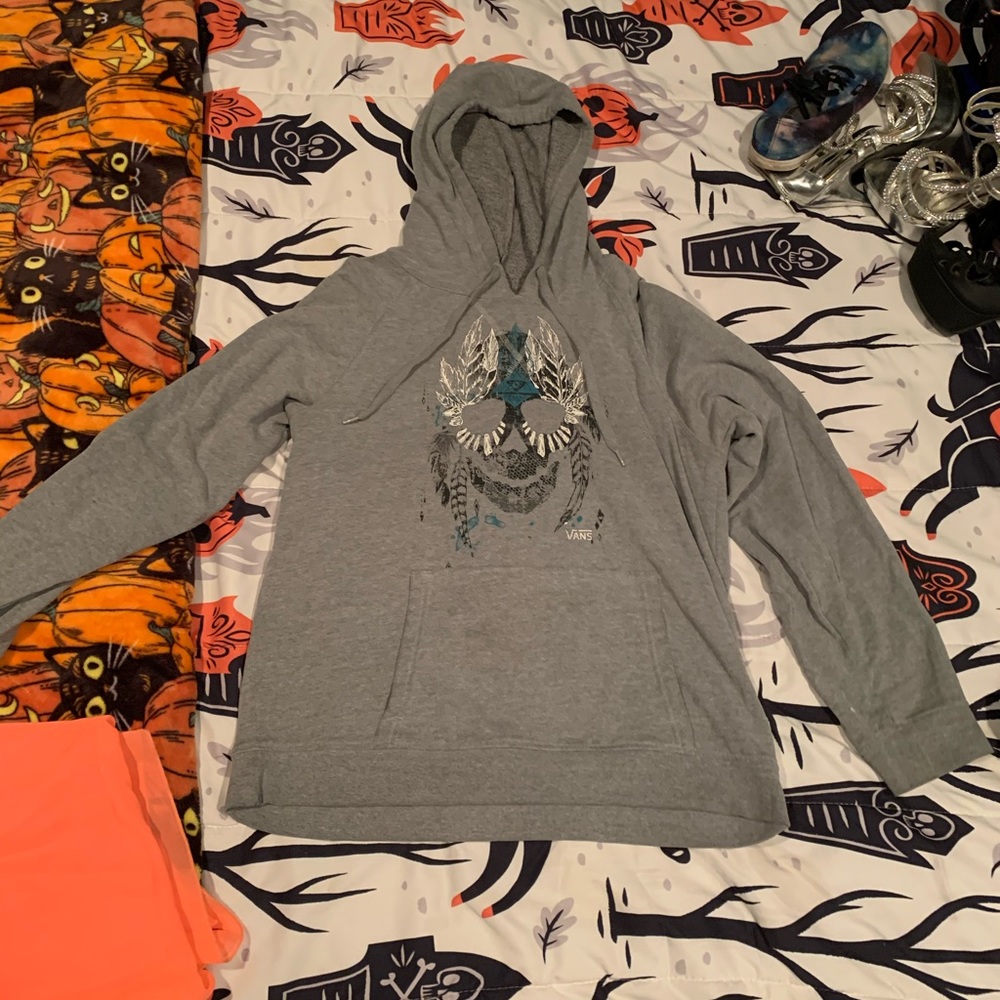 Gray Skull Sweater